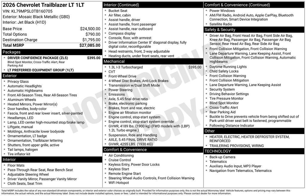 2026 Chevrolet Trailblazer LT