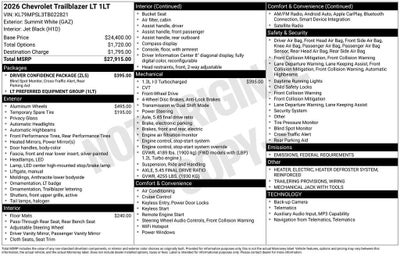 2026 Chevrolet Trailblazer LT