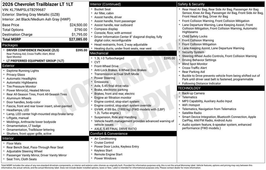 2026 Chevrolet Trailblazer LT