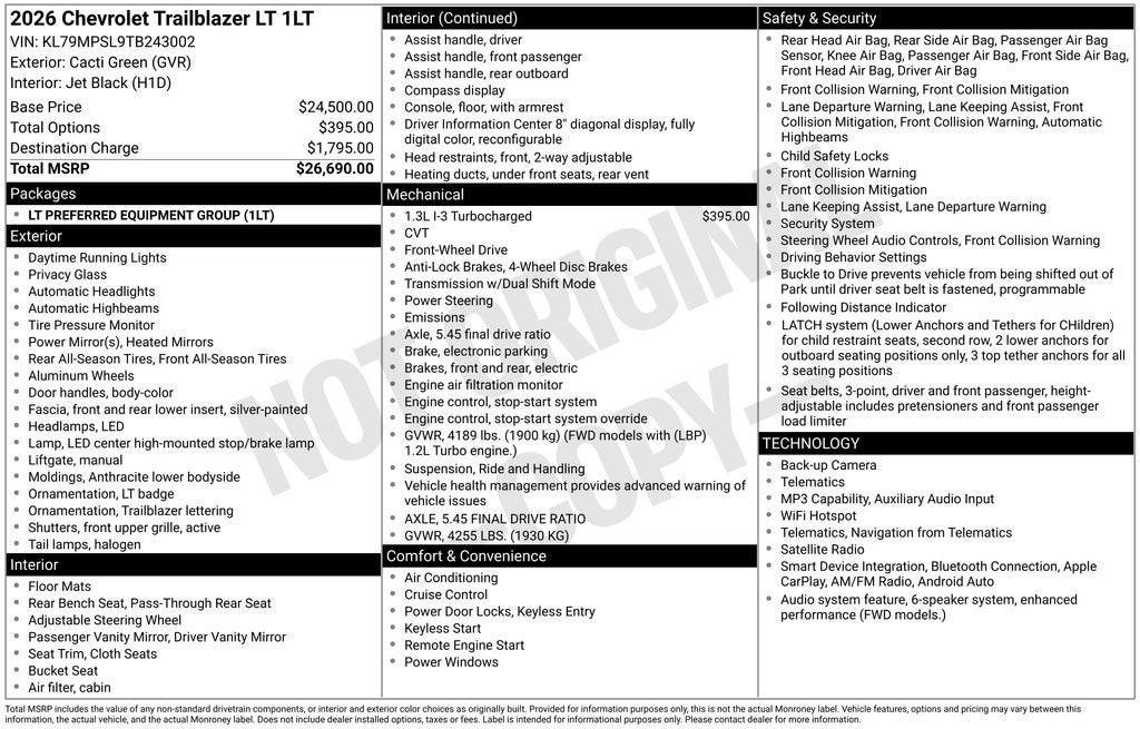 2026 Chevrolet Trailblazer LT - Photo 32