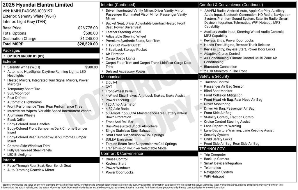 2025 Hyundai Elantra Limited