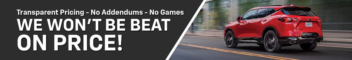 We won't be beat on price!