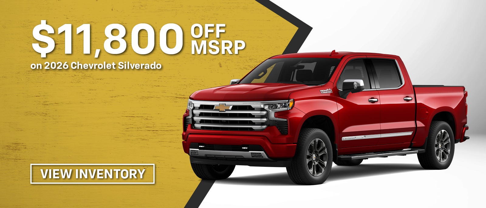 $11,800 OFF MSRP on 2026 Chevrolet Silverado